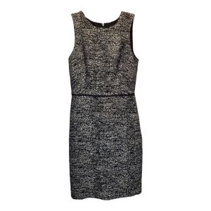 J. Crew Mercantile Black and White Sheath Mini Dress with Crew Neck - Size 00